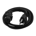 6 Feet Computer Power Cord 5-15P to C-13 Black, SVT 18/3 (5 Pack)