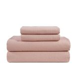 LANE LINEN 100% Cotton Flannel Sheets Set - King Size Flannel Sheets, 4-Piece Luxury Bedding Sets, Lightweight, Brushed for Extra Softness, Warm and Cozy, 16" Deep Pocket - Sepia Rose