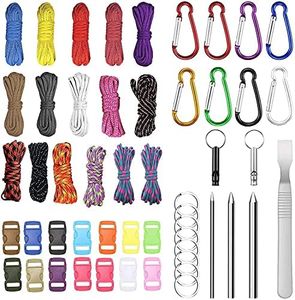 16 Pcs Paracorde 3mm Paracorde Bracelet, Paracorde 550 Kit de Corde Multifonction Contient Boucle de Corde Et Aiguilles à Coudre Convient Pour La Fabrication De Cordon, Trousseau De CléS, Bracelet