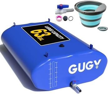 GUGY Portable 63 Gallon Water Bladder for Truck Bed,Carrier Cart, Large Water Bob Bathtub Emergency Water Bladder for Outdoor RV & Car Camping,Water Storage Bladder with Spigot,Overflow Kit-Blue 240L