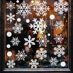 321pcs Christmas Window Clings for Glass Windows 9sheets Christmas Window Decals Snowflakes Christmas Decorations Christmas Window Stickers for Kids Holiday Window Clings Winter Wonderland Decorations