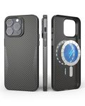 X-Doria Magnetic Case for iPhone 15 Pro Max Compatible with MagSafe, Non-Slip Lightweight & Ultra Slim 0.6mm 600D Aramid Fiber Case, [Military-Grade Protection] Anti-Scratch Protective Case