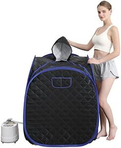 Smartmak Portable Sauna Kit, one Person Full Body at Home Spa Hat Tent, Include 2L Steamer with Remote Control for Detox & Weight Loss US Plug- Black