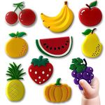 10 pcs Fridge Magnets for Kids - Fridge Magnet for Toddlers 3+ Old Year - Kids Magnets Educational Toys - Learning Fruits Magnets for Babies,Fruits Cartoon Magnet (Fruits)