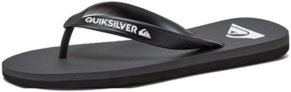 Quiksilver Boy's Molokai Youth Kids Flip Flop Sandal, Grey 1, 5 Big