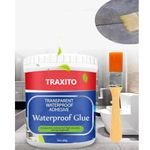 TRAXITO Pack of 1 Crack Seal Glue 300gm with Brush Transparent Waterproof Glue for Roof Leakage Crack Seal Agent Roof Water Leakage Solution Water Proof Glue Transparent Glue Waterproofing (1)