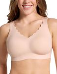 COMFELIE Buttery Soft Seamless Bras for Women No Underwire Smoothing Bralettes with Support Everyday Bras Oyster Pink XL