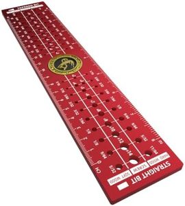 Drill Bit Gauge & Pilot Hole Guide – Wood Screw Size Chart for Hardwood & Softwood, Anodized Aluminum Drill Bit Sizing Tool, Covers #2-#14, Woodworking Layout Tool Gift for DIYers