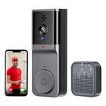 trenzu Video Door Bell with Camera for Home | 1080p Live View on Phone, Night Vision, 2-Way Audio | Portable Chime, 30 Days Battery, App Control | Smart WiFi Calling Doorbell Camera for Home Entrance