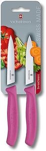 Victorinox Swiss Classic Straight and Wavy Edge Paring Knife Set, Pink, 6.7796.L5B