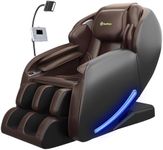 Real Relax 2026 Massage Chair Full Body,Zero Gravity SL-Track Shiatsu Massage Recliner with Upgraded Phone Controller and Holder,APP Control,Child Lock,Pause Button and Led Light,Favor-06,Dark Brown