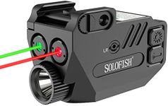 Solofish Pistol Laser Light Combo Red Green Laser Beams for Guns with Weaponlight Tactical Strobe Handgun Lights Laser Sight Compatible with Glock 19 Accessories