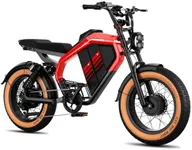 Luckeep M5 Electric Bike for Adults 2000W Peak 37.5MPH, 52V/20AH-40AH Dual Battery, 80/160 Miles Range 20" Fat Tires Electric Dirt Bike, Electric Motorcycle Dual Hydraulic Brakes & Full Suspension