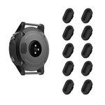 MoKo Dust Plug Compatible with Garmin Fenix 7/7S/7X/5/5S/5X/6/6S/6X/6 Pro/6S Pro/6X Pro/Forerunner 935/Vivoactive 4/Venu,10 Pack Silicone Charger Port Protector Anti Dust Plugs Caps, Black