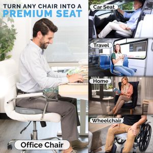 ComfiLife Gel-Enhanced Memory Foam Seat Cushion – Non-Slip Coccyx Support for Back Pain Relief
