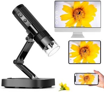 M2C Handheld Digital Microscope, 50X-1000X Portable USB Microscope 1080P HD with Adjustable Stand, Mini Coin Scope Camera Magnifier Compatible with iPhone Android iPad & PC