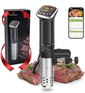 KitchenBoss WIFI Sous Vide Machine: Sous Vide Cooker Ultra Quiet Cooking Machine 1100W Stainless Steel IPX7 Waterproof Immersion Circulator LCD Preset Recipes Black