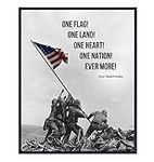 American Flag Wall Art - Marine Fla