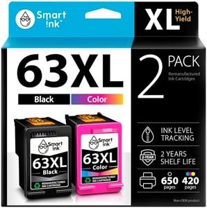 Smart Ink Re-manufactured Ink Cartridge Replacement for HP 63XL 63 XL (Black & Color 2 Combo Pack) use with Deskjet 1110 1112 2130 3630 3632 Envy 4510 4516 4520 4522 4525 Officejet 3830 4650 4655 5220