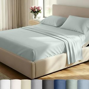 California Design Den Split King Bedsheets for Adjustable Bed, 100% Cotton Set, 500 Thread Count Sateen, Snug Fit, Includes Twin-XL Fitted Sheets, Bedding & Pillowcases (Split King, Silver Sage)