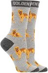 WHD Golden Retriever Socks (Gray/Charcoal, Medium)