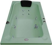 MADONNA Bonn Acrylic 4.5 feet Massage Bathtub with Whirlpool and Back Massager - Green