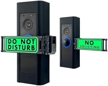 Do Not Disturb Doorbell Cover Sign, No Tools Required, Fits Over any Push Button or Video Doorbell