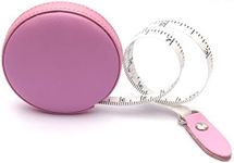 Tape Measure Leather Retractable, 60 Inch/1.5 Meter Long Small Sewing Tape Measure for Tailors and Designers (Pink)