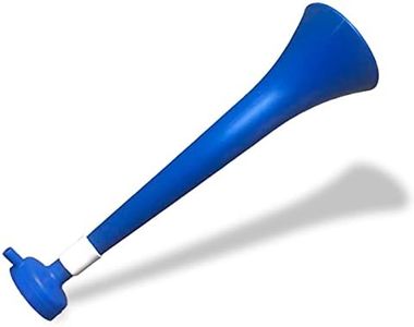 FUN FAN LINE - Pack 3 Corno di plastica/Vuvuzela Horn. Strumento Accessorio per Feste calcistiche e Sportive. Trombetta d'Aria rumorosa per l'animazione. (Grecia Scozia)