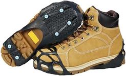 Due North All Purpose Ice Cleats - Pulse Grip Tread for Maximum Grip - 12 Replaceable Spikes, Fits Most Footwear (1 Pair)