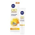 NIVEA Q10 Energy Fresh Look Eye Cream, Targets Fatigue, Dullness, And Crow's Feet, Energising Under Eye Cream Made With Skin-Identical Q10, Vitamin C, And Vitamin E