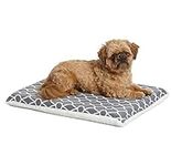 MidWest Homes for Pets Quiet Time Teflon Defender Dog Beds; Pet Beds Designed to Fit Folding Metal Dog Crates, Gray & White Geometric Pattern, 24-Inch