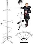 Hockey Gear Dryer Rack - Metal Sports Gear Storage Dry Rack for Drying and Storing Adult and Child Sports Equipment - 4 Additional Hanging Clips and Wrist Band Included