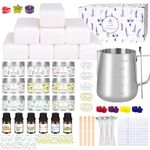 Candle Making Kit, Candle Making Kits for Adults and Beginners, Scented DIY Candle Gift Set with Soy Wax, Stickers, Fragrance Oil, Candle Dyes, Candle Tins, Candle Wicks, Holders & Candle Moulds