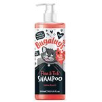 Flea and Tick Cat Shampoo by Bugalugs 500ml, Deep Cleansing Shampoo for Cats for Fleas, Ticks & Mites contains Neem Oil, PH Balanced Vegan, Pet Shampoo (500ml Flea Shampoo)