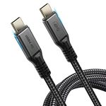 CABLESETC Certified USB 4 Type C Male to Male Cable for Thunderbolt 4, 100W Cable with 40Gbps Data and 8K@30Hz Dual 4K@60Hz Video, Compatible with Thunderbolt 3/4 for MacBooks,Hub, Docks (1.0m)