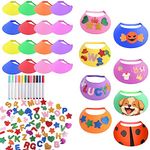 LUTER 24pcs Foam Visors for Kids, Adjustable Foam Visors with Stickers Markers 8 Assorted Colors Elastic Sun Protection Hat Golf Foam Visor for Kids Boys Girls Outdoor Supplies Essentials Crafts Set