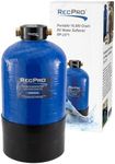 RecPro RV Water Softener Portable | Prevents Hard Water Buildup | Hose and TDS Water Test Strips Included | Cation Exchange Resin (16,000 Grain)