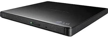 LG GP65NB60 8X USB 2.0 Super Multi Ultra Slim Portable DVD Writer Drive +/-RW External Drive with M-DISC Support - Black