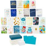 Hallmark All Occasion Cards Assortment—48 Cards and Envelopes with Card Organizer Box (Polka Dots)