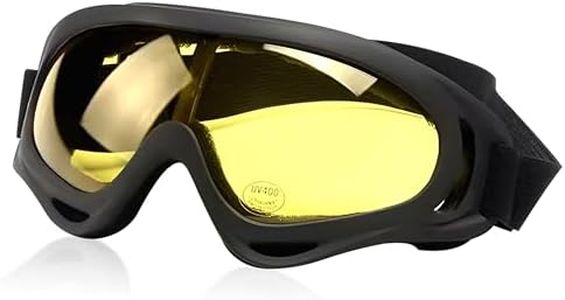 MIKANIX Motorcycle Riding Eyewear Helmet Goggles Anti Scratch | UV Protective Windproof Dirt Shield For Cycling, Bike Riding Off Road Racing And Outdoor Activities (YELLOW)