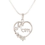 Ananth Jewels Mom Pendant Fashion Jewellery CZ with American Diamonds Necklace with Chain for Women