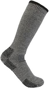 Carhartt Men's Heavyweight Wool Blend Boot Sock, Charcoal, X-Large