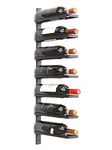 DanDiBo Wine Rack wall mounted 7 Bottles black Metal Bottle Holder Rack shelf