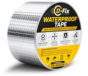 D-fix Super Strong Waterproof Butyl Tape Heavy Duty Leak Repair Sealant Tape for Roof Pipe RV Window Gutter Metal Crack Patch Weatherproof Heat-Resistant Indoor-Outdoor Use (3 Inch (7.5 CM*5M)