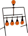Disratw Air Gun Target Auto Resetting, 5 Targets Metal Spinning Shooting Set Resetting Target Set for Airgun Paintball Shooting Hunting Training Practice