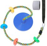 Fentin Tree Swing Sets for Backyard Blue Rope Disc Swing Saucer 6 7 8 9 Year Old Boys Girls Birthday Games for Kids Outdoor Indoor Swing Set Accessories(RS-001Blue)