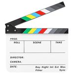 ZIBUYU® Movie Clap Board Stage Prop Acrylic Studio Camera Photography Director Film Clapper Board Clapboard Size - 10''x12"