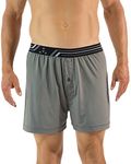 Balanced Tech Men's Active Performance Photoprint Boxers Shorts - Grey - Small