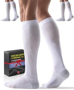 Bbfrey 3 Pairs Sports Compression Socks 15-20 mmHg for Women Men - Comfort Cuff, Cushioned Support Sock for Running Athletic